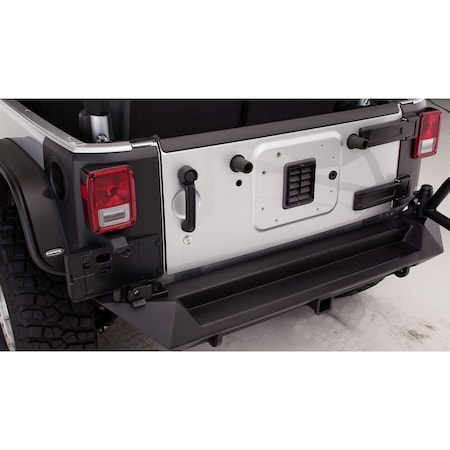 Fab Fours 07-18 WRANGLER JK REAR BASE BUMPER (NO TIRE CARRIER) MATTE BLACK JK07-Y1251-1
